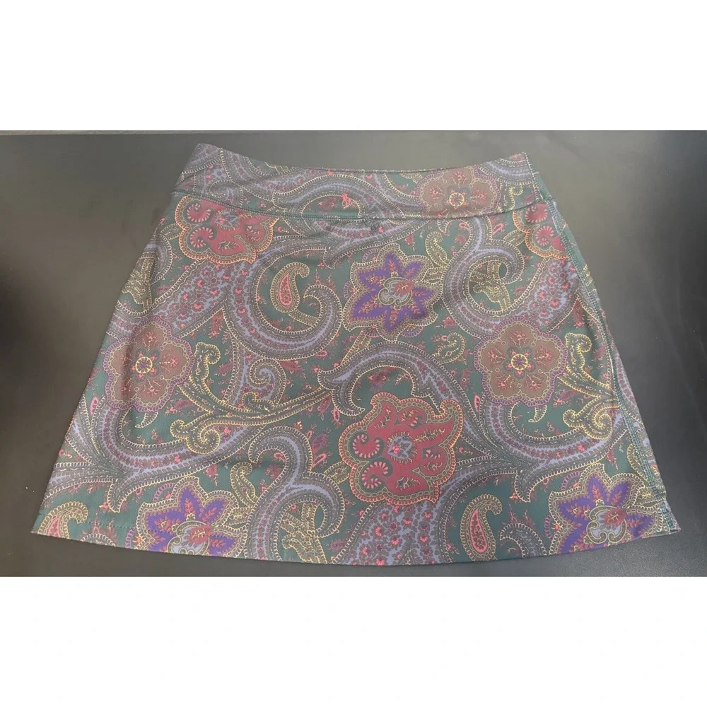Polo Ralph Lauren Girls Skort XL 16 Paisley Print Athleisure Golf Preppy Boho
